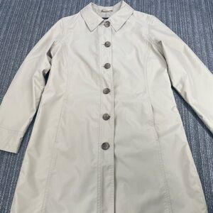 Lands' End Cream Trench Coat Classic Design